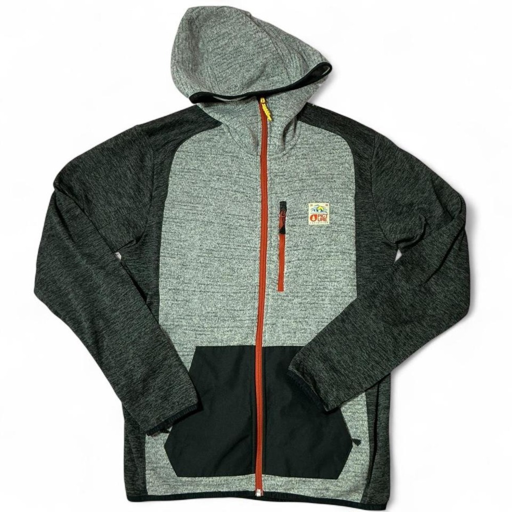Picture Expedition Fleece Full Zip Hoodie Jacket Gray Black‎ Outdoors M